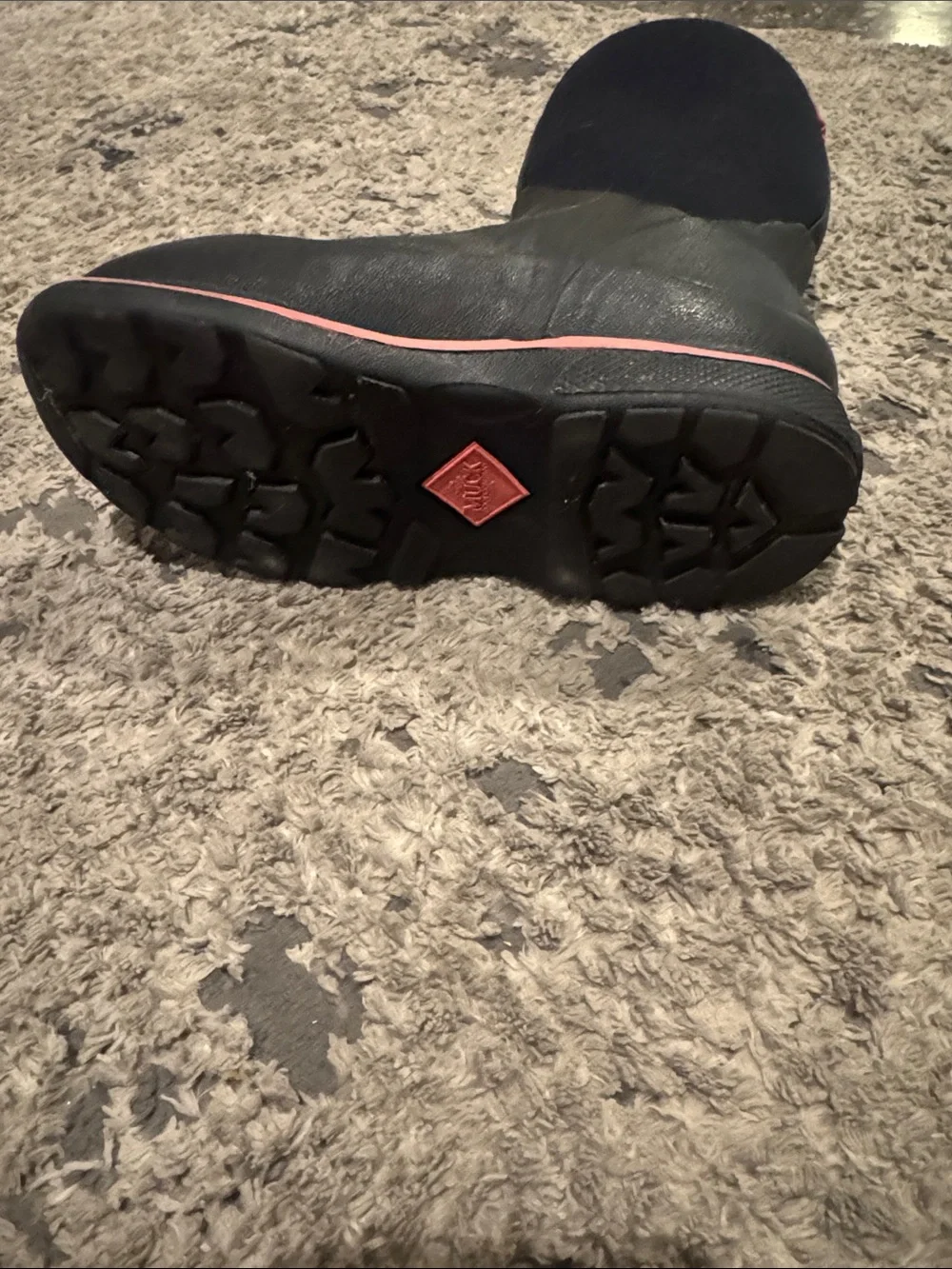 MUCK Kids Black Rain & Snow Boots with Pink Trim